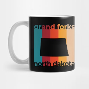 Grand Forks North Dakota Retro Mug